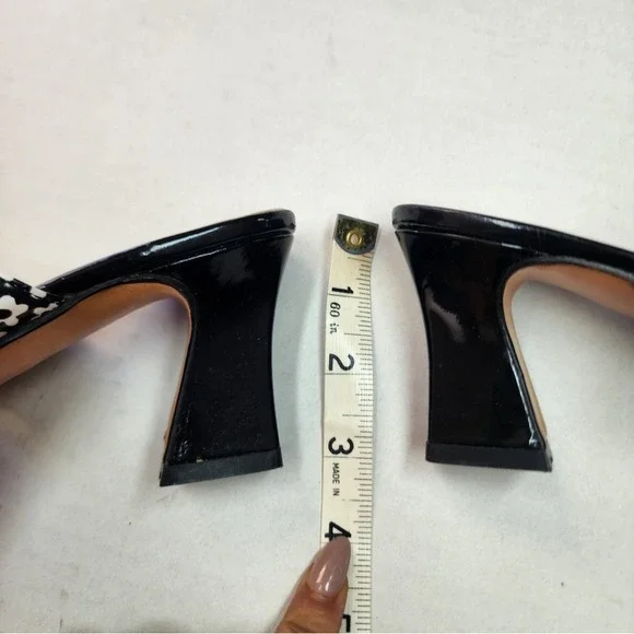 Escada Black and‎ White Patent Leather  Women's Heels Size 7 - Picture 8 of 11